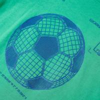 Kindershirt met voetbalprint 128 groen - thumbnail