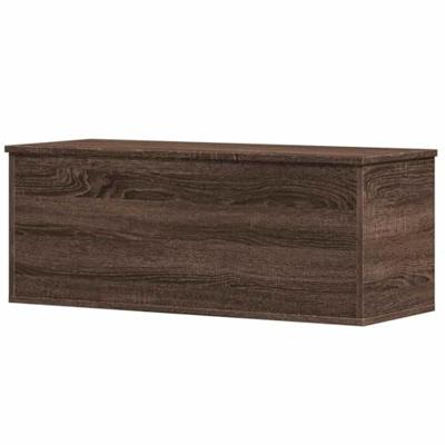 Opbergbox 90x35x35 cm bewerkt hout bruin eikenkleur Opbergbox 90x35x35 cm bewerkt hout bruin eikenkleur