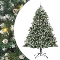 VidaXL Kunstkerstboom met 300 led groen 210 cm pvc en plastic en staal - thumbnail