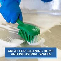 Vikan werkborstel geel korte steel hard - thumbnail