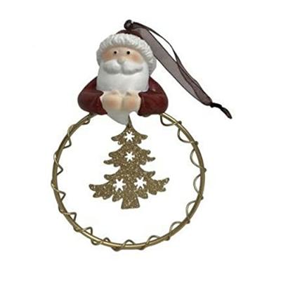 Kerstversiering DKD Home Decor Hars Cirkels (9 x 3 x 13,5 cm) (6 Stuks)