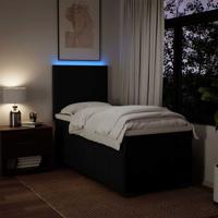 Boxspring met matras stof zwart 120x190 cm - thumbnail