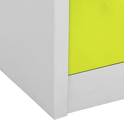 Lockerkast 90x45x92,5 cm staal lichtgrijs en groen Lockerkast 90x45x92,5 cm staal lichtgrijs en groen