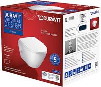 Duravit D-Neo wandtoilet met zitting 37x48x40cm Wit Hoogglans 45870900a1 - thumbnail