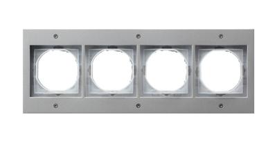 Gira TX 44 afdekraam 4-voudig aluminium