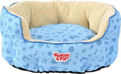 Slaapmand rond Woezel en Pip d60cm blauw