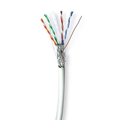 Nedis Netwerk Kabel Rol | CAT6 | Solid | S/FTP | Koper | 305.0 m | Binnenshuis | Rond | LSZH | Grijs | Gift Box - CCBG8528GY305S Nedis Netwerk Kabel Rol | CAT6 | Solid | S/FTP | Koper | 305.0 m | Binnenshuis | Rond | LSZH | Grijs | Gift Box - CCBG8528GY305S