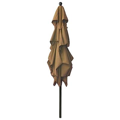 VidaXL Parasol 3-laags met aluminium paal 2,5x2,5 m taupe
