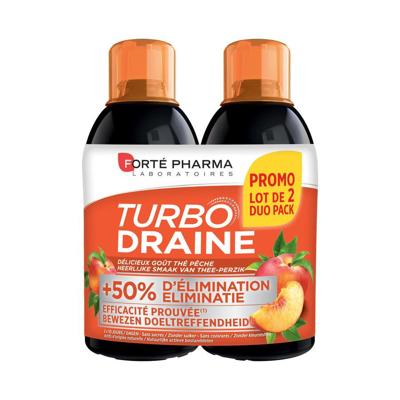 Turbodraine Groene Thee Perzik Duo 2x500ml