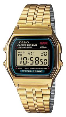 Casio A159WGEA-1EF Horloge Kwarts (l x b x h) 36.8 x 32.2 x 8.2 mm Goud Materiaal (behuizing): Hars Materiaal (armband): RVS Casio A159WGEA-1EF Horloge Kwarts (l x b x h) 36.8 x 32.2 x 8.2 mm Goud Materiaal (behuizing): Hars Materiaal (armband): RVS
