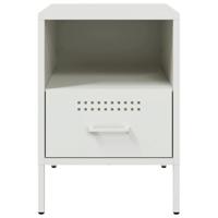 Nachtkastjes 2 st 36x39x50,5 cm staal wit - thumbnail