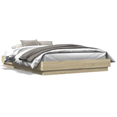 Bedframe bewerkt hout sonoma eikenkleurig 120x200 cm
