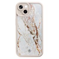 iPhone 15 beige case - Marmer goud - thumbnail