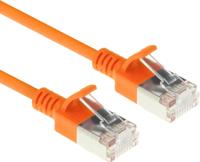 ACT Oranje 5 meter LSZH U/FTP CAT6A datacenter slimline patchkabel snagless met RJ45 connectoren - thumbnail