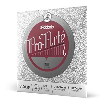 D&apos;Addario J56 3/4M Pro-Arté Violin String Set 3/4 Scale,Medium Tension Vioolsnarenset