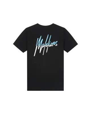 Malelions Junior Split T-Shirt Zwart / Blauw-128 maat 128