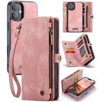 Caseme iPhone 16 Plus hoesje - Vintage 2 in 1 portemonnee - Roze - thumbnail