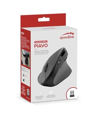 Speedlink PIAVO Wireless Ergonomic Vertical Mouse - Rubber/Black