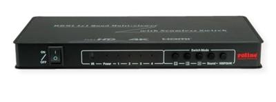 ROLINE HDMI 4x1 QUAD Multi-Viewer Switch, naadloos schakelen