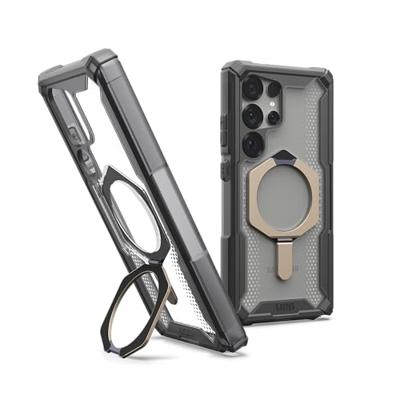 Urban Armor Gear Plasma XTE Outdoor telefoonhoes Samsung Galaxy S25 Ultra Transparant, Titaan Inductieve lading, Met standfunctie, Stootbestendig