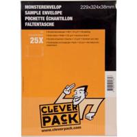 Cleverpack monsterenveloppen, ft 229 x 324 x 38 mm, met stripsluiting, wit, pak van 25 stuks - thumbnail