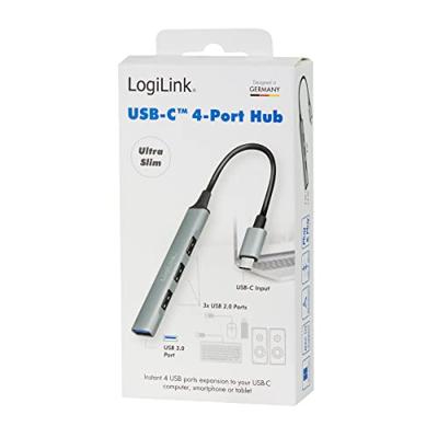 LogiLink UA0392 USB-C (USB 3.2 Gen 2) multiport hub Met USB-C stekker Aluminium-grijs LogiLink UA0392 USB-C (USB 3.2 Gen 2) multiport hub Met USB-C stekker Aluminium-grijs