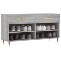 VidaXL Schoenenbank 102x35x55 cm bewerkt hout grijs sonoma eikenkleur - thumbnail