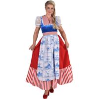 Delfts blauw Holland jurk lang - thumbnail