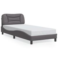 Bedframe met LED zonder matras "Hvar" grijs 90x190 cm - thumbnail