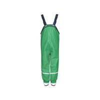Playshoes regenbroek bretels fleece gevoerd Uni Groen-128 - thumbnail