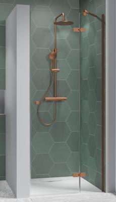 Ben Vivid draaideur voor nis rechts incl. antikalk 80x200cm geborsteld koper