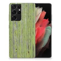 Samsung Galaxy S21 Ultra | Bumper Hoesje | Green Wood - thumbnail