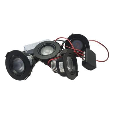 Set 3 x 4 Watt dimbare led inbouwspots Zwart - 2700K