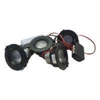 Set 3 x 4 Watt dimbare led inbouwspots Zwart - 2700K - thumbnail