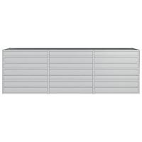 VidaXL Plantenbak verhoogd 240x80x77 cm gegalvaniseerd staal zilver - thumbnail