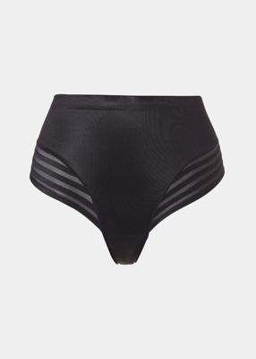 Magic corrigerende string hoog - Hi Waist Thong - Hoge correctie shapewear string - Huidskleur - zwart