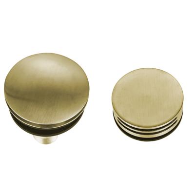 Wiesbaden Knop/plug Badoverloop Inclusief Badvulfunctie Rond Geborsteld Messing Goud Wiesbaden Knop/plug Badoverloop Inclusief Badvulfunctie Rond Geborsteld Messing Goud
