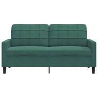 Tweezitsbank 140 cm fluweel donkergroen - thumbnail