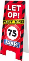Attentiebord Party Zone 75 Jaar - thumbnail