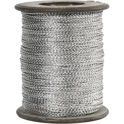 Creativ Company Koord, dikte 0,5 mm, zilver, 100 m/ 1 rol