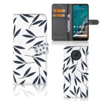 Nokia G50 Hoesje Leaves Blue - thumbnail