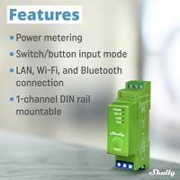 Shelly Shelly Pro Dimmer 1PM DIN-railrelais Bluetooth, WiFi - thumbnail