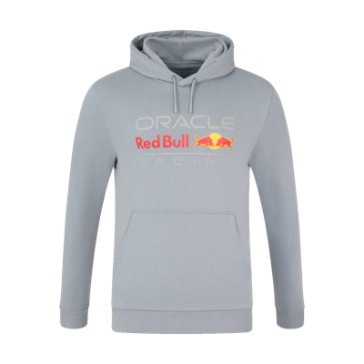 Red Bull Racing Truien - M - Large Front Logo Hoodie - Grijs - Max Verstappen