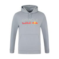 Red Bull Racing Truien - M - Large Front Logo Hoodie - Grijs - Max Verstappen - thumbnail