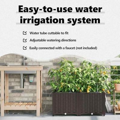 Tuin Bloempot 2 pcs Bruin Staal