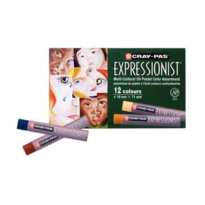 Sakura cray-pas expressionist set 12 oliepastels multicult.