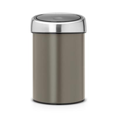 Brabantia touch bin wandafvalemmer 3 liter platinum Brabantia touch bin wandafvalemmer 3 liter platinum