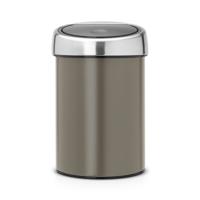Brabantia touch bin wandafvalemmer 3 liter platinum - thumbnail