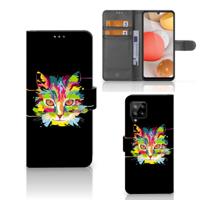 Samsung Galaxy A42 5G Leuk Hoesje Cat Color - thumbnail