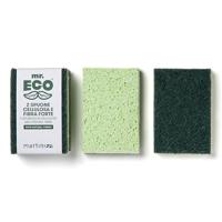 Mr. Eco schuurspons ft 9,8 x 6,8 x 2 cm, met stevige vezels, pak van 2 stuks - thumbnail